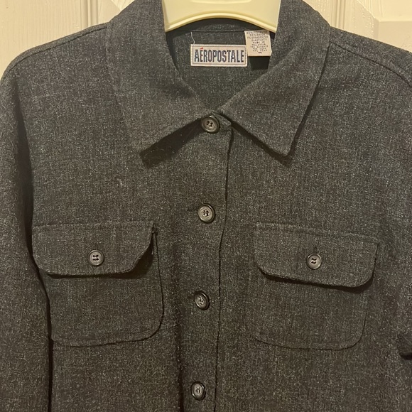 AEROPOSTALE Button Up Blazer in Gray - Picture 3 of 12